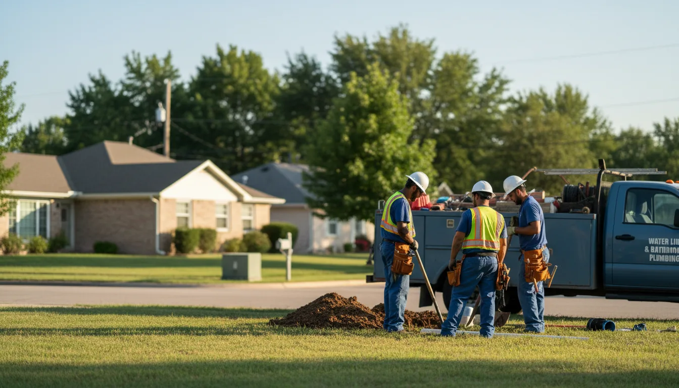 Residential water line and bathroom plumbing service in Sulphur Rock, AR